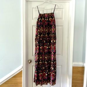 Anthropology floral maxi dress